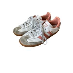 Adidas Samba OG sneakers white and wonder clay leather upper size 8